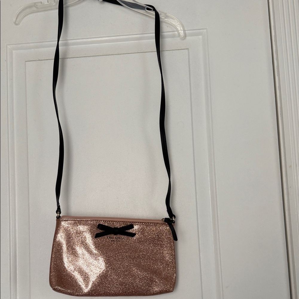 Kate Spade Glittery Rose Gold Crossbody Bag